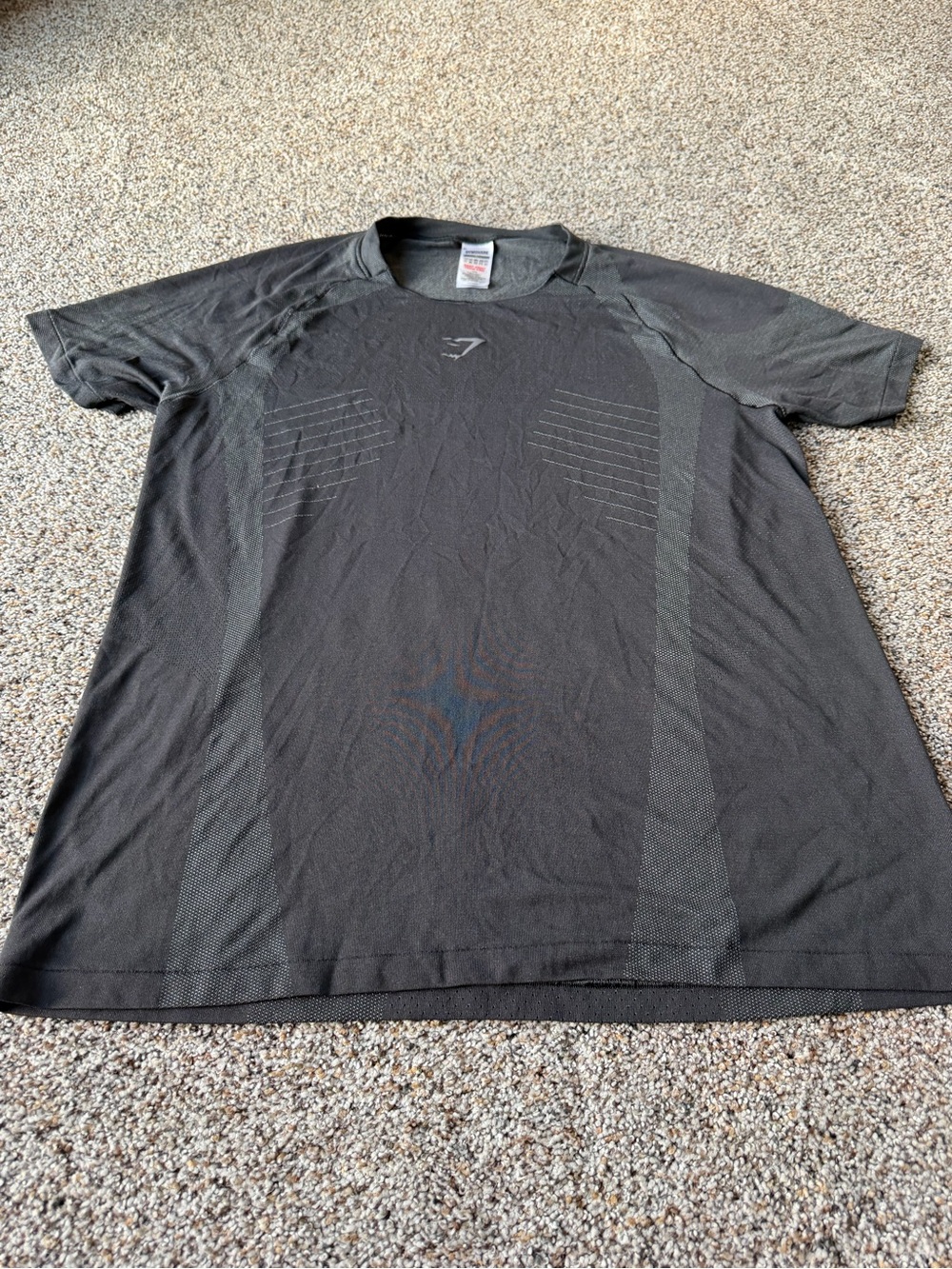 Gymshark Apex Seamless T-Shirt Black Dark Grey BRZE Training Men's XL A5A5H